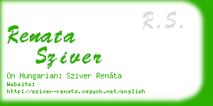 renata sziver business card