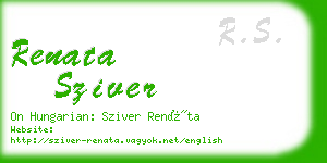 renata sziver business card